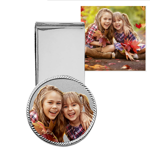 Stainless Steel Photo Engraved  Money Clip