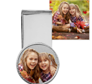 Stainless Steel Photo Engraved  Money Clip