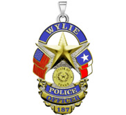 Personalized Wylie Texas Police Badge with Your Rank and Number