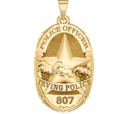Personalized Irving Texas Police Badge with Your Name  Rank  and Number