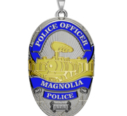 Personalized Magnolia Texas Police Badge with Your Rank and Number