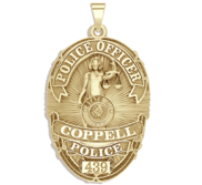 Personalized Texas Lady Justice Police Badge with Your Rank  Number   Department