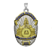 Personalized Texas Decatur Police Badge with Your Rank and Number