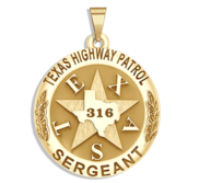 Personalized Texas Highway Patrol Badge with Rank and Department