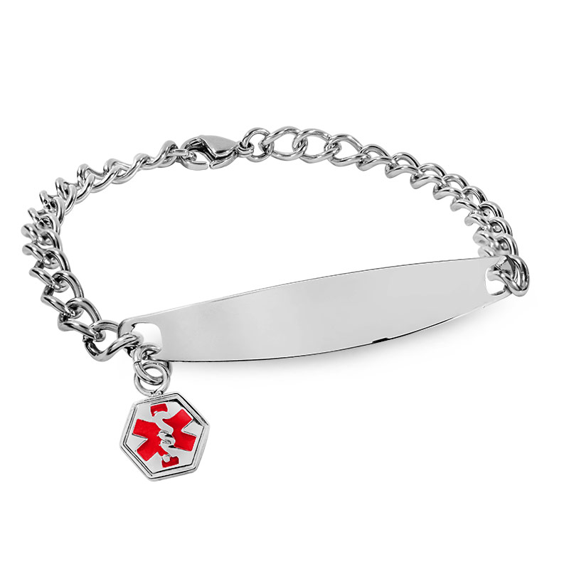 Stainless Steel Women's Medical ID Bracelet - PGC-37