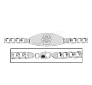 Sterling Silver Women s Curb Link Medical ID Bracelet