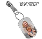 Exclusive Zipper Pull Photo Engraved Dog Tag Charm