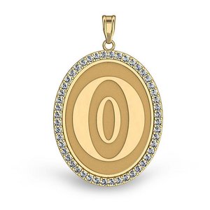 Oldenburg Horsebreeder Diamond Studded Horse Breed Oval Medal