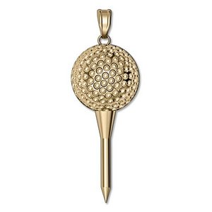 Golf Ball on a Tee Golf Jewelry Charm or Pendant