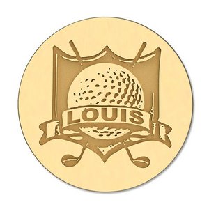 Golf Crest with Name Ball Marker
