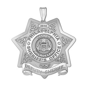 Personalized Philadelphia Sheriff s Badge with Your Number   Rank