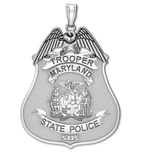 Personalized Maryland State Police Badge with Your Rank and Badge Number