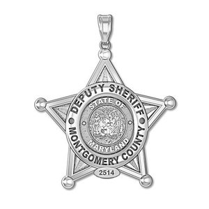 Personalized Sheriff Maryland Police Badge with Your Department  Rank and Badge Number
