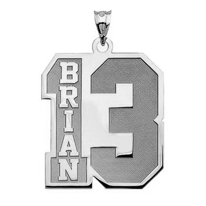 Personalized Number Pendant with Name