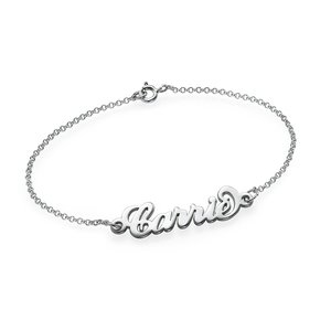 Sterling Silver Personalized Name Anklet