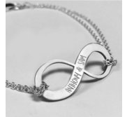 Interlocking Infinity Bracelet w  Personalized Message
