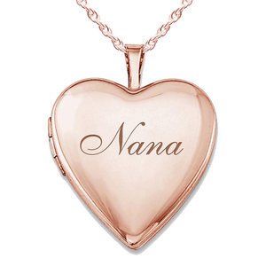Rose Gold Nana Heart Photo Locket