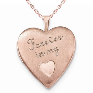 Rose Gold Plated Forever in my Heart Photo Locket