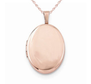 Rose Gold Plated Classic Oval Photo Locket