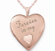 Rose Gold Plated Forever in my Heart Photo Locket