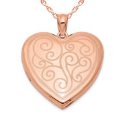 Rose Gold Plated Classic Heart Photo Locket