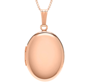 Rose Gold Plated Classic Oval Photo Locket