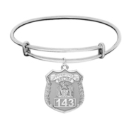 Police Mom Personalized Police Badge with Officer s Number Expandable Bracelet
