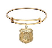 Police Wife Personalized Police Badge with Your Number Expandable Bracelet