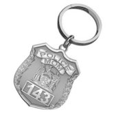 Police Mom Personalized Police Badge Keychain with Your Number