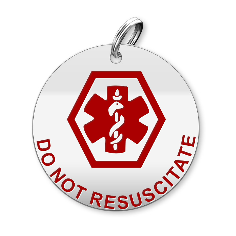 PicturesOnGold.com Sterling Silver Round Diabetic Medical ID Charm or Pendant W/Red 1 Inch X 1 Inch PicturesOnGold.com Sterling Silver Round Diabetic Medical ID Charm or Pendant W/Red 1 Inch X 1 Inch