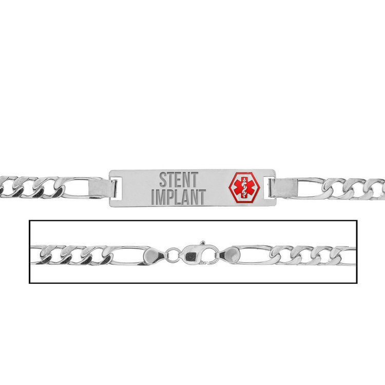 Women's Stent Implant Figaro Link Medical ID Bracelet PG90390