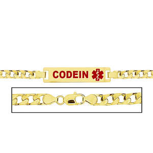Women s Codeine Curb Link Medical ID Bracelet