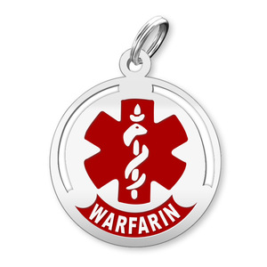 Round Warfarin Charm or Pendant