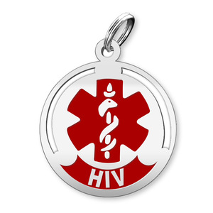 Round HIV Charm or Pendant