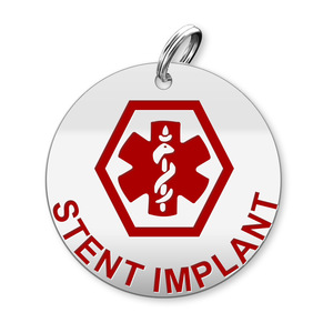 Medical Round Stent Implant Charm or Pendant