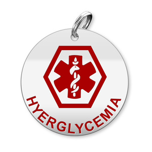 Medical Round Hyerglycemia Charm or Pendant