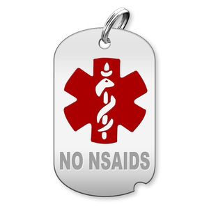 Dog Tag No Nsaids Charm or Pendant