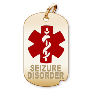 Dog Tag Seizure Disorder Charm or Pendant