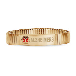 Stainless Steel Alzheimer s Men s Expansion Bracelet