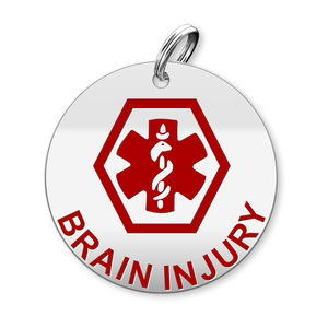 Medical Round Brain Injury Charm or Pendant