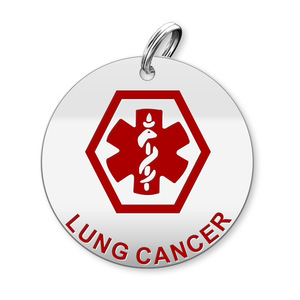 Medical Round Lung Cancer Charm or Pendant