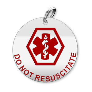 Medical Round Do Not Resuscitate Charm or Pendant