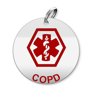 Medical Round COPD Charm or Pendant