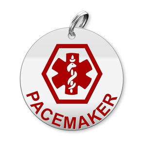 Medical Round Pacemaker Charm or Pendant