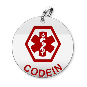 Medical Round Codein Charm or Pendant