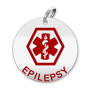 Medical Round Epilepsy Charm or Pendant