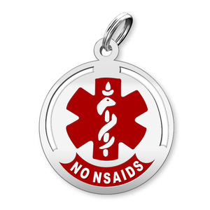 Round No Nsaids Charm or Pendant