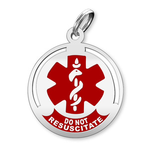 Round Do Not Resuscitate Charm or Pendant