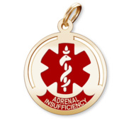 Round Adrenal Insufficiency Charm or Pendant
