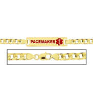 Women s Pacemaker Curb Link Medical ID Bracelet